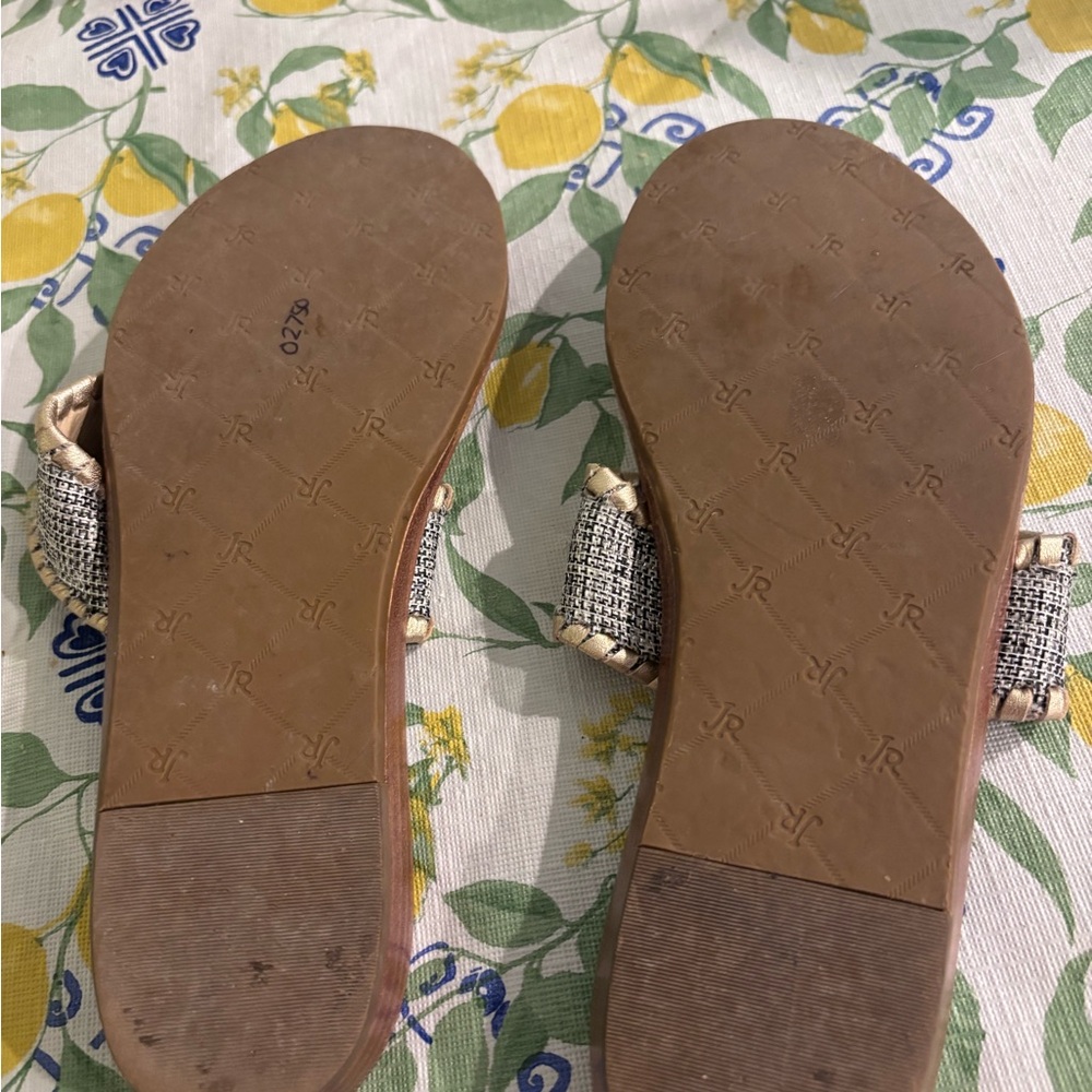Jack Rogers Gold and Cream Sandals with Elegant Design - Picture 5 of 5